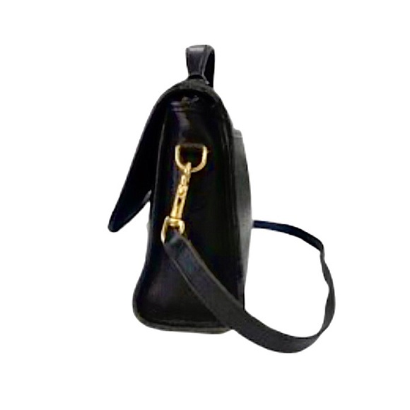 Vintage COACH COURT Black Glove Tanned Turn Lock Crossbody Shoulder Bag 9870 - Picture 5 of 17